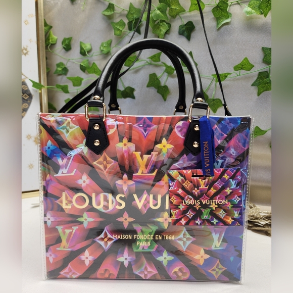 Louis Vuitton Handbags - Authentic Louis Vuitton Vibrant Multicolor Retail Shopping Bag in A PVC Tote